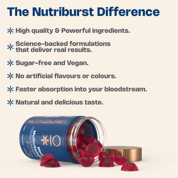 Nutriburst Sugar-Free Vegan Men's Multivitamin 60 x Gummies