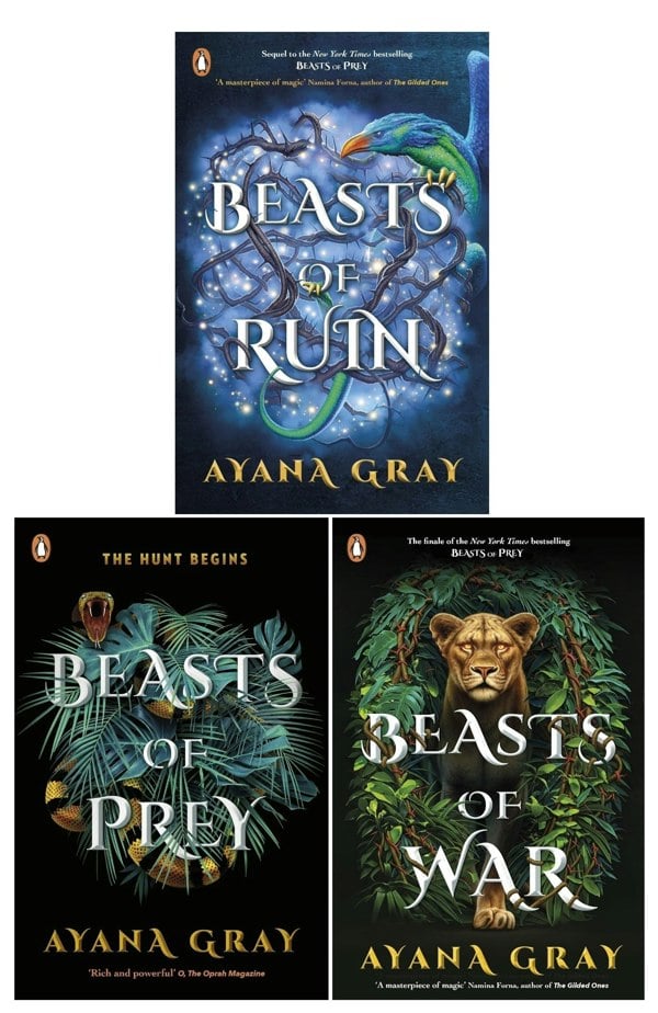 Ayana Gray Beasts of Prey Series 3 Book Set (Beasts of Prey, Beasts of Ruin, Beasts of War)