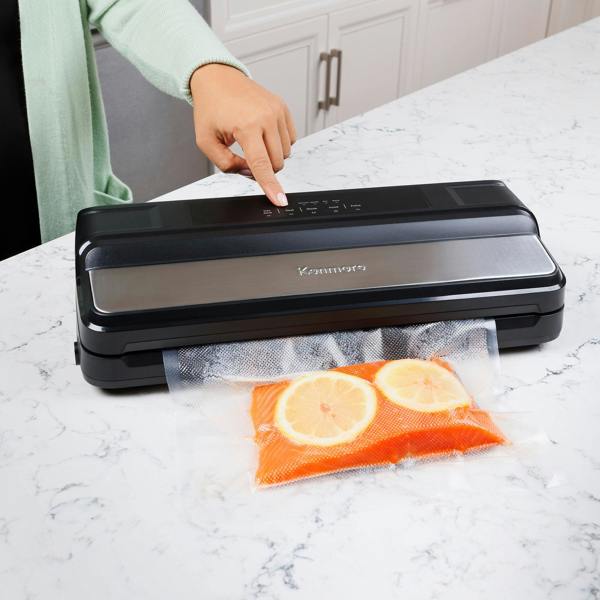 Kenmore Automatic Vacuum Sealer Food Sealing Machine with 7 Preset Modes for Sous Vide & Dry/Moist Foods (Black)