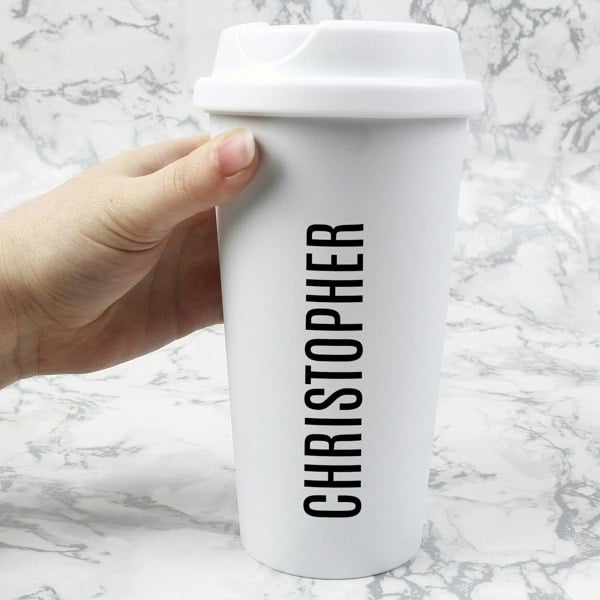 Personalised Memento Company Personalised Name Insulated Reusable Eco Travel Cup