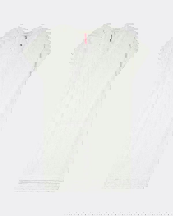 Maison Scotch Relaxed Fit Short Sleeve Burnout Womens Tee - White