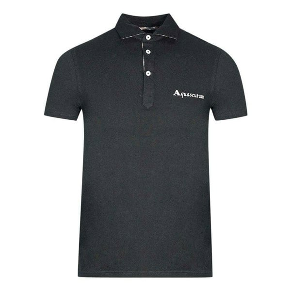 Aquascutum Unisex Adult Signature Logo Polo Shirt - Black