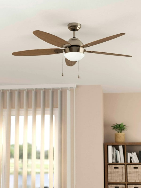 EGLO Susale Satin Nickel Reversible Ceiling Fan