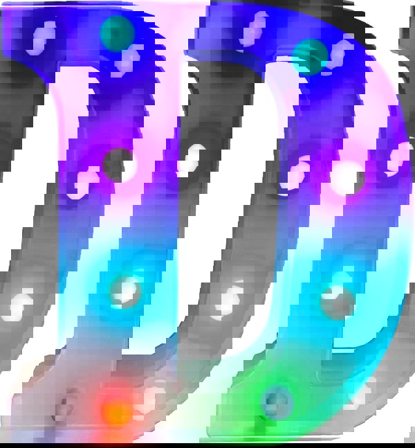 St Helens Battery Operated RGB Letter   With Remote Control Letter D