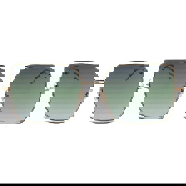 Hugo Boss Rose Gold Metal Frame Grey Green Lensed Sunglasses