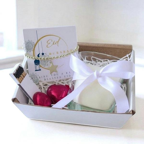Personalised Eid Mubarak Moon Candle – Gift for Her