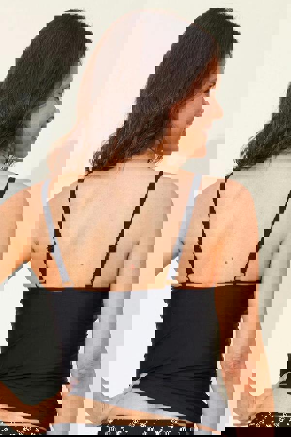 Ikat Ruched Front Tankini Top