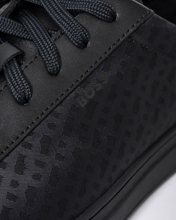 BOSS Orange Kieran_Tenn_nymn Mens Trainers 50548699 - Black 005