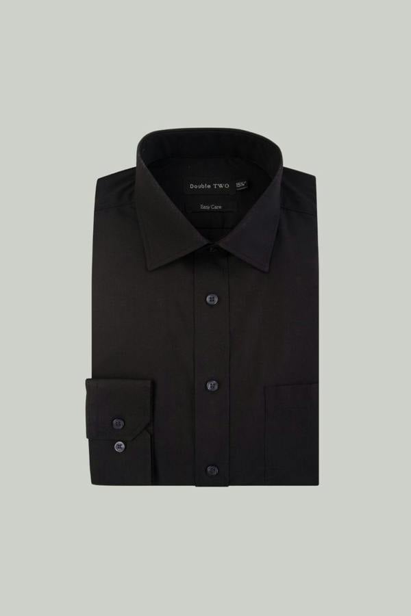 Black Classic Easy Care Long Sleeve Shirt