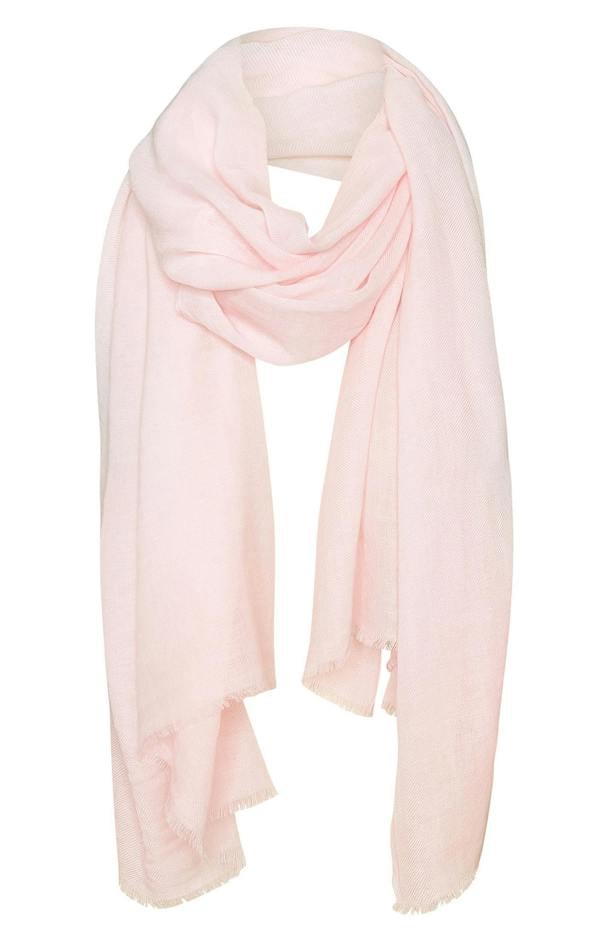 Alie Street London Aurielle Silk Wool Scarf - Soft Pink