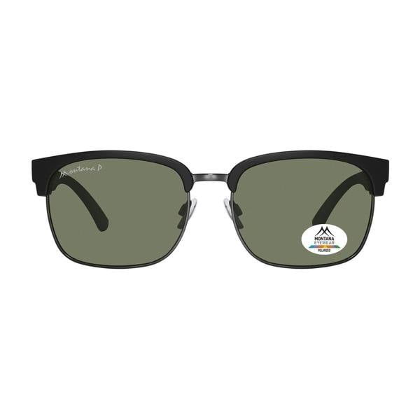 Montana Sunglasses MP192 A Matte Black Gunmetal Green Polarized
