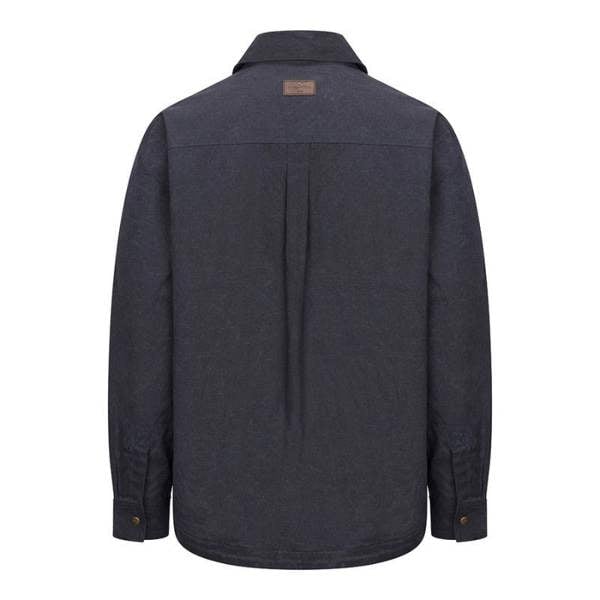 Hoggs of Fife shirt waxed canvas overshirt navy hardwearing country overshirt