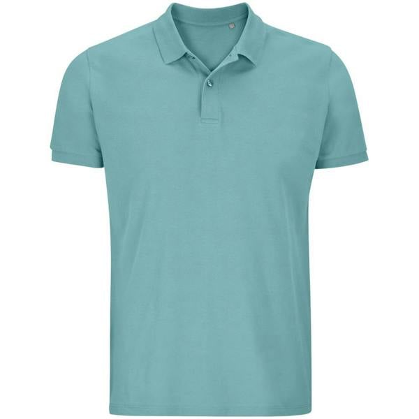 SOLS Mens Planet Piqué Organic Polo Shirt - Pool Blue
