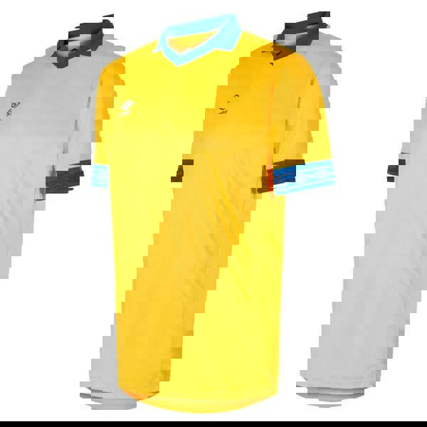 Umbro Kids Tempest Short-Sleeved Jersey - Yellow/Royal Blue