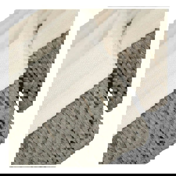 Rectangular Grey Straight-sided White Cotton Line Paper Rope Trays