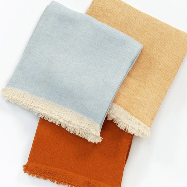 plain linen and cotton blended blankets