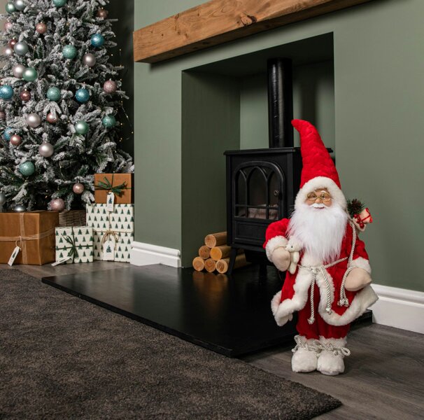 Samuel Alexander 45cm Red Standing Large Papa Noel Santa Claus Indoor Decoration