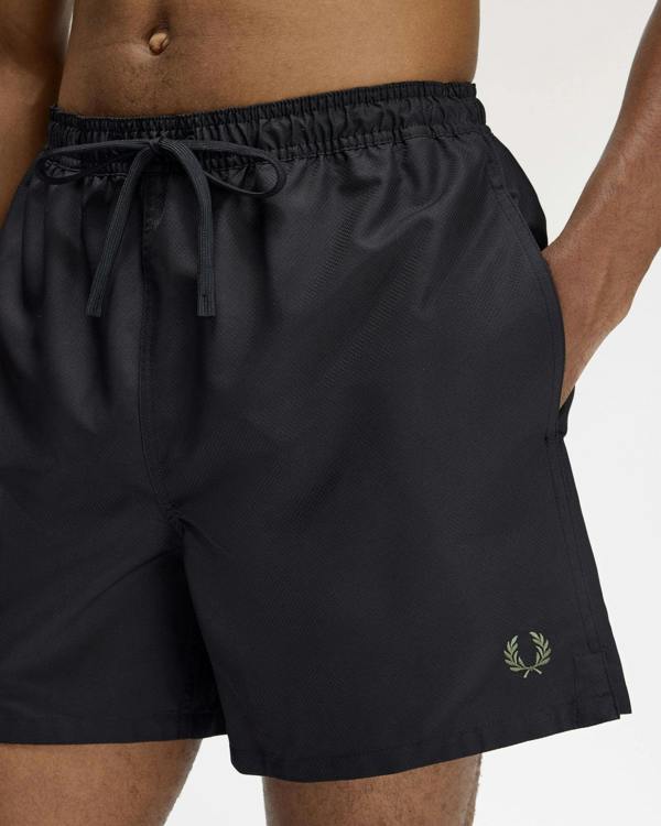 Fred Perry Mens Swimshorts - Black 102 | CHO | Designer Mens Swimming Shorts