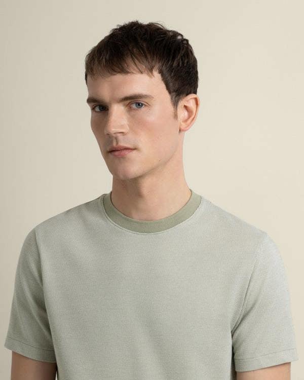 Larsson & Co Osvald - Jacquard Textured T-Shirt