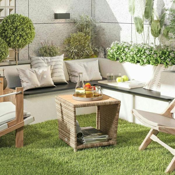Rattan Side Table