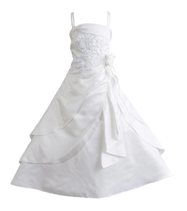 Cinda Satin Holy Communion Dress with Veil