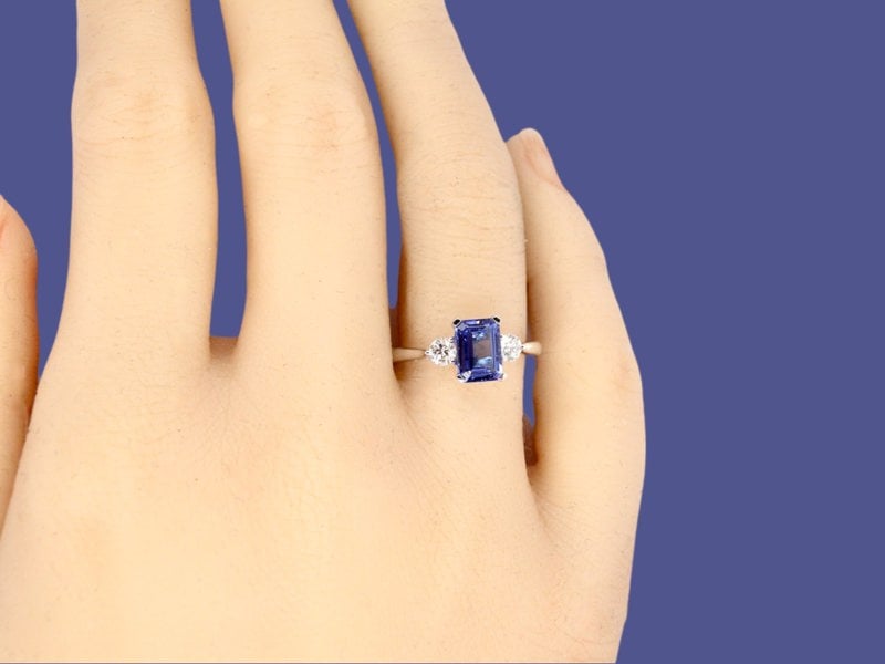 Vintage Tom A NEW Tanzanite and Diamond Ring