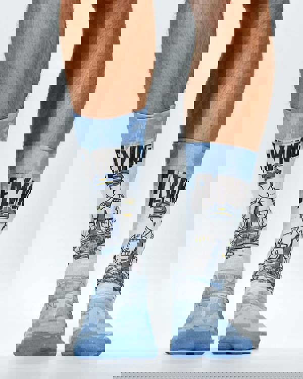 Flying Pilot Themed Socks on White Background