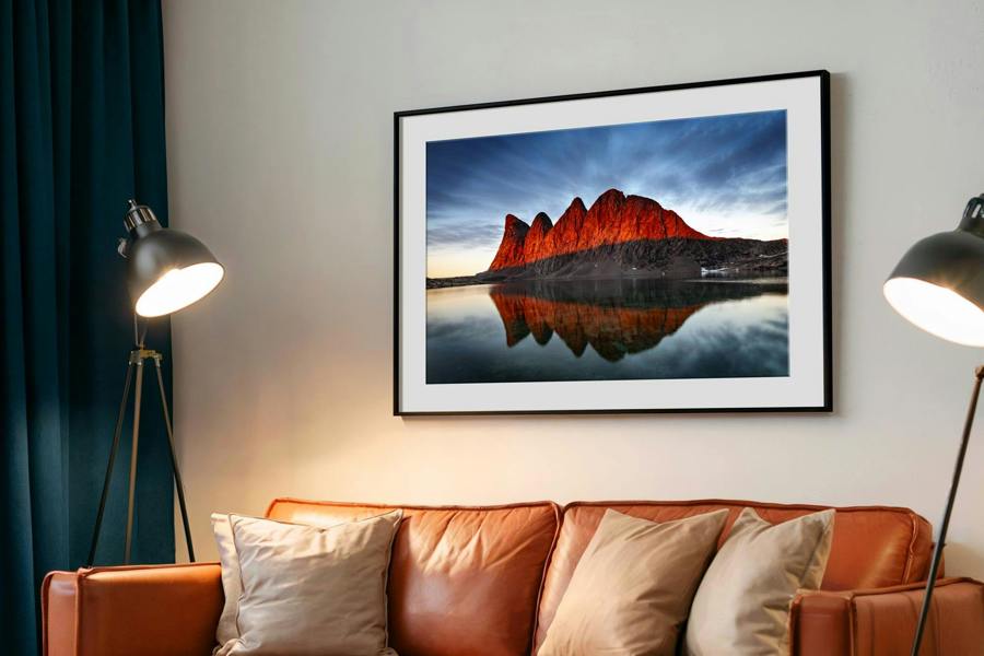 Fine art framed print of Arctic island