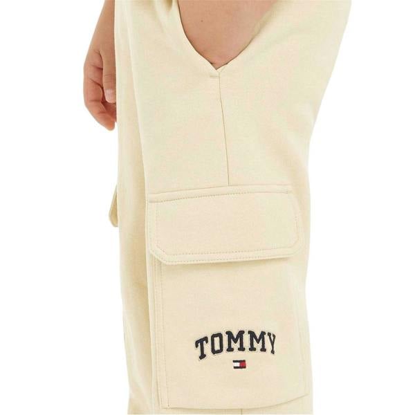 Tommy Hilfiger Childrens/Kids Logo Cargo Jogging Bottoms - Ivory - 