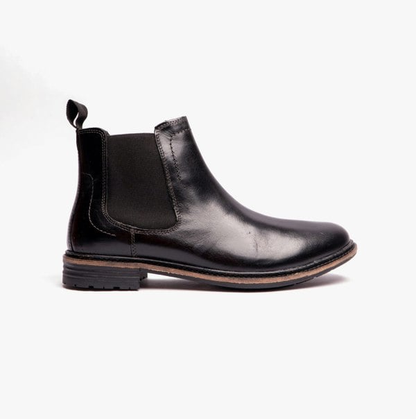 Hush Puppies JUSTIN Mens Chelsea Boots Black