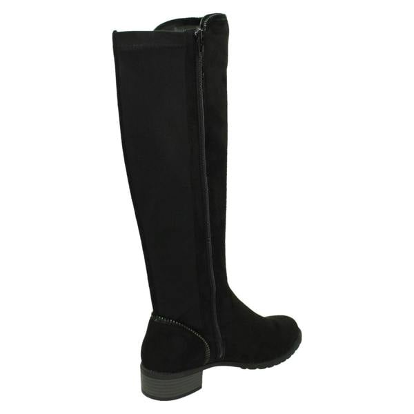 Spot On Ladies Spot On Mid Heel Calf Boots F50868