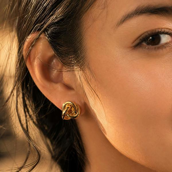 Gold Trip Vintage Knot Earrings