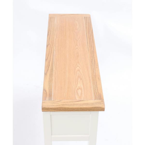 Cabinet Bits Lovere Off White 2 Drawer Console Table Brass Drop Handle
