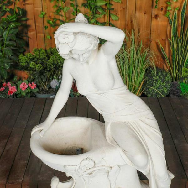 Giant Greek Bathing Lady With Flowers  (NO PLINTHS) 