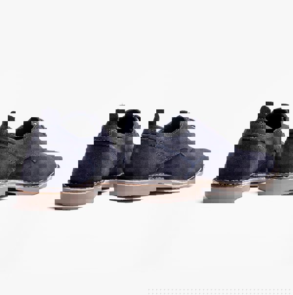 Popps JONAS Mens Suede Desert Shoes Navy