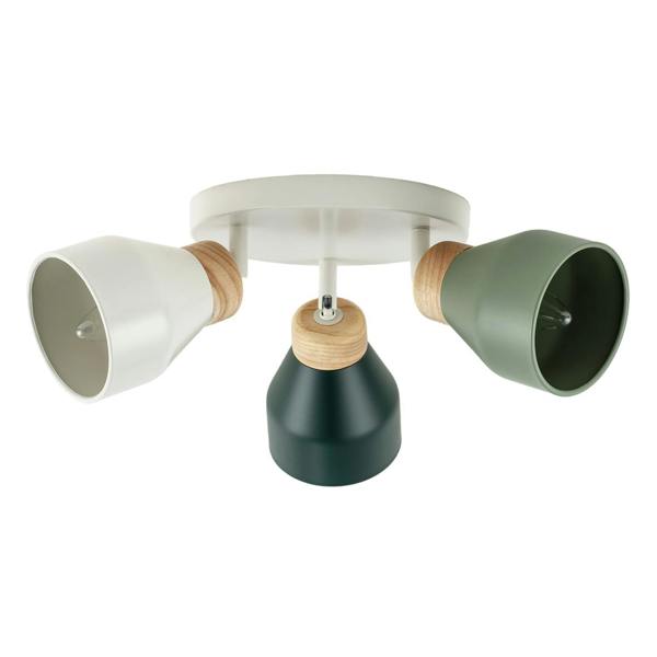 Modern Scandinavian Style Spot Ceiling Light in Olive and Forest Green Image 1