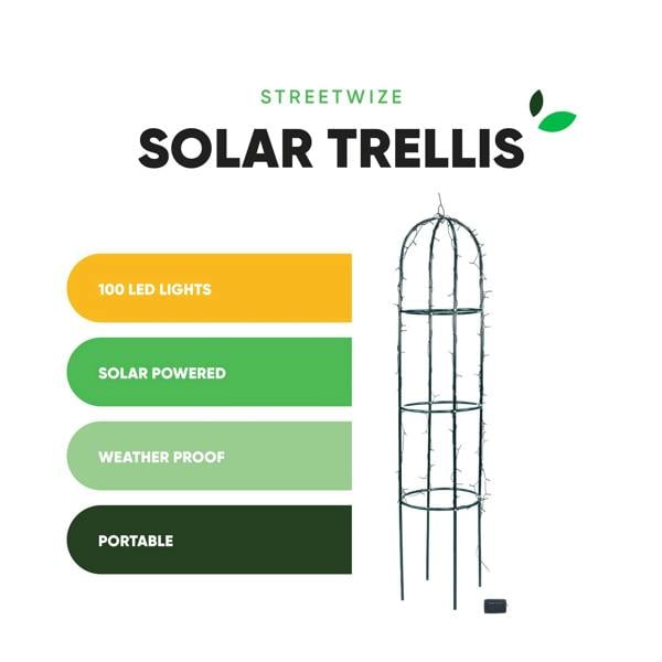 Gardenwize Solar Garden Trellis – 100 LED Light Up Trellis