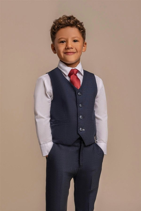 House of Cavani Boys Caridi Navy Three Piece Suit