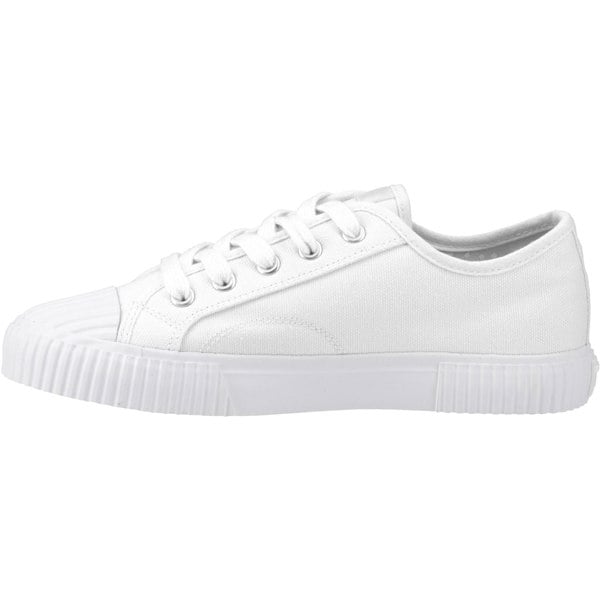 Hush Puppies Freya Canvas Textile Women's White Trainers