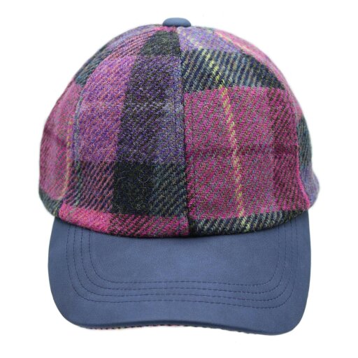 Heather Hats & Accessories Harris Tweed Baseball Trucker Cap, Cotton Lining, Outdoor Wear, Clover Pink