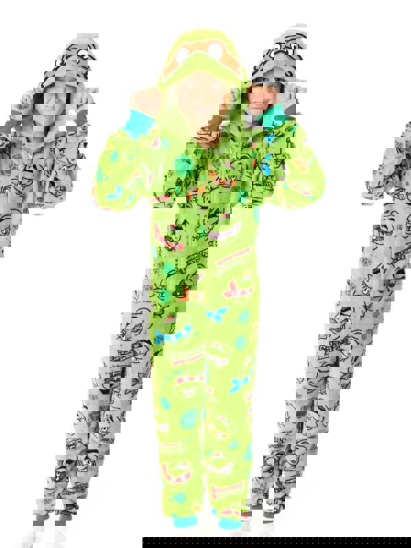 Teenage Mutant Ninja Turtles Boys Green Novelty Masks Onesie