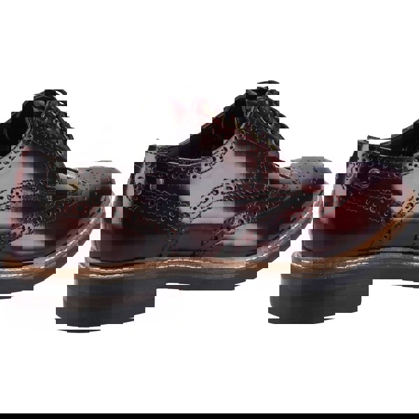 Base London Woburn Hi-Shine Brogue Mens Shoes - Bordo