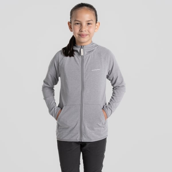 Craghoppers Kid's Frey Nosilife Hooded Jacket - Soft Grey Marl