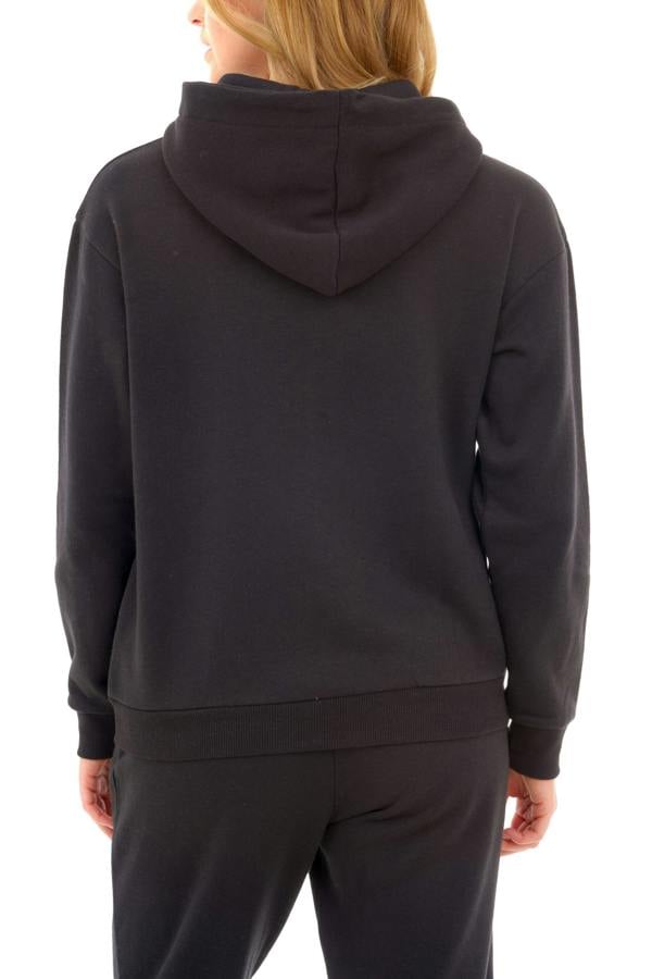 Smart Living Women's Stylish Zip-Up Hoodie with Pockets - Cozy Casual Wear - Black