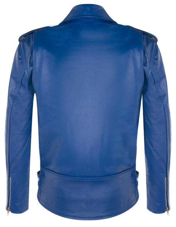 Infinity Leather Mens Leather Brando Biker Rock Motorcycle Hide Jacket