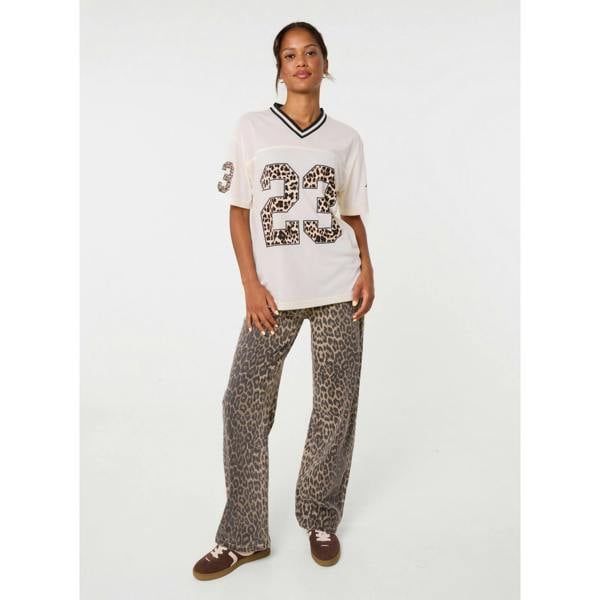 Pink Vanilla Leopard Detail Sports Jersey