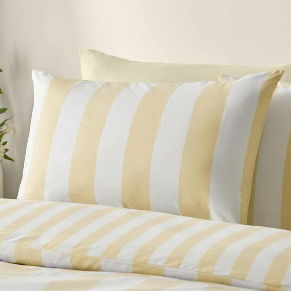 Cove Stripe Yellow Duvet Cover Set
