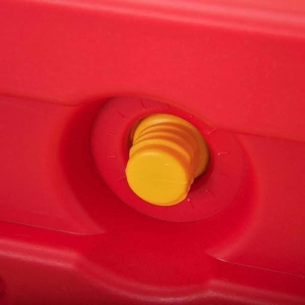 Red plastic base with recessed yellow knob detail on the seesaw