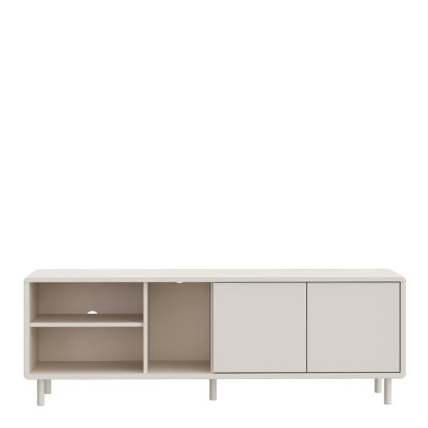 Furniture To Go Playly TV Unit with Open Shelving and 2-Door Storage in Sand