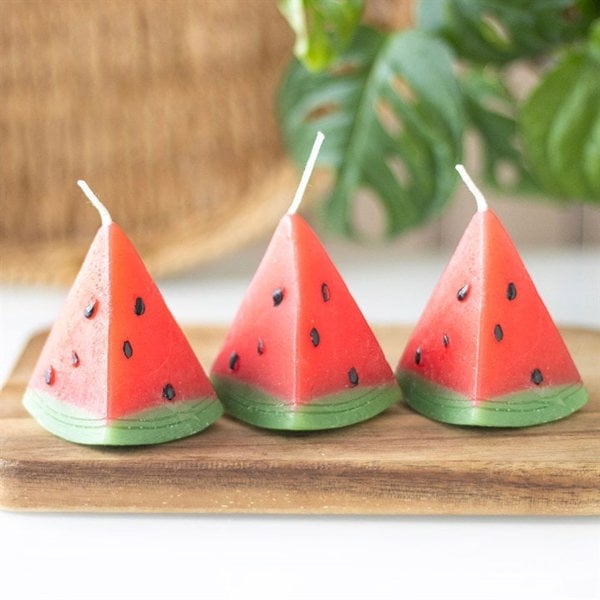 Serano Set of 3 Watermelon Shaped Candles